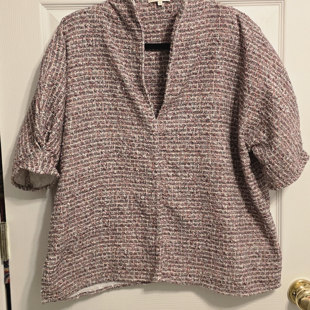Women's Textured V-Neck Top - Multicolor